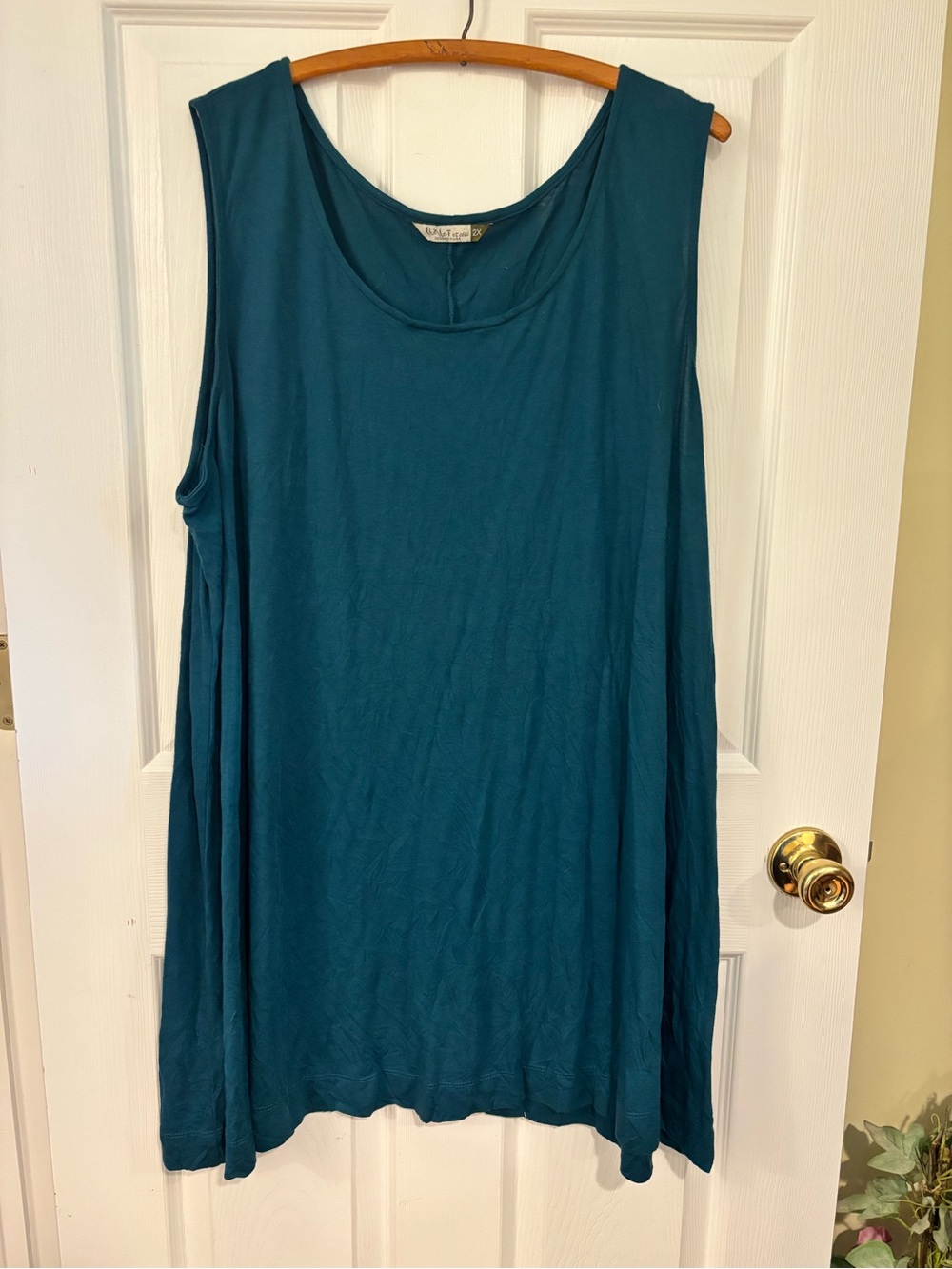 Relaxed Teal Swing Tank Top - Women's Loose Fit Sleeveless